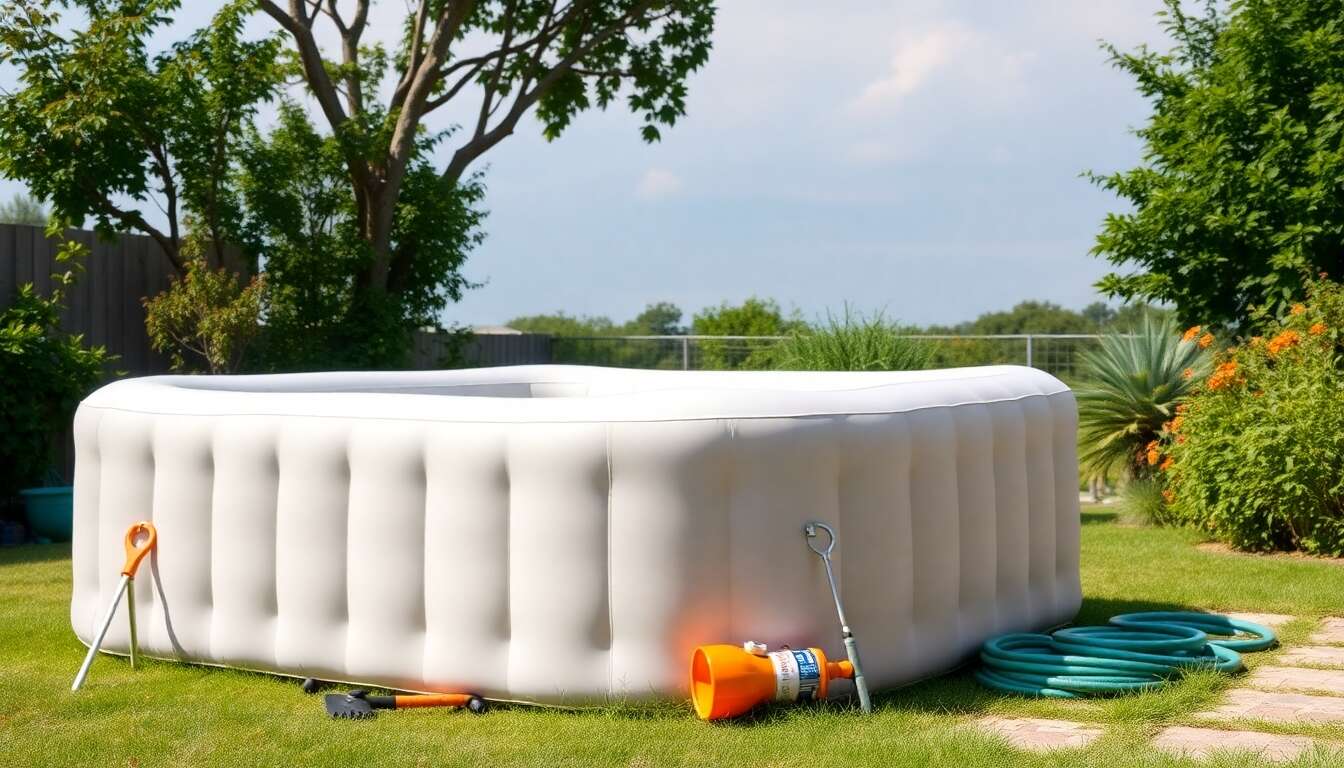 Les &eacute;tapes de la vidange d'un spa gonflable