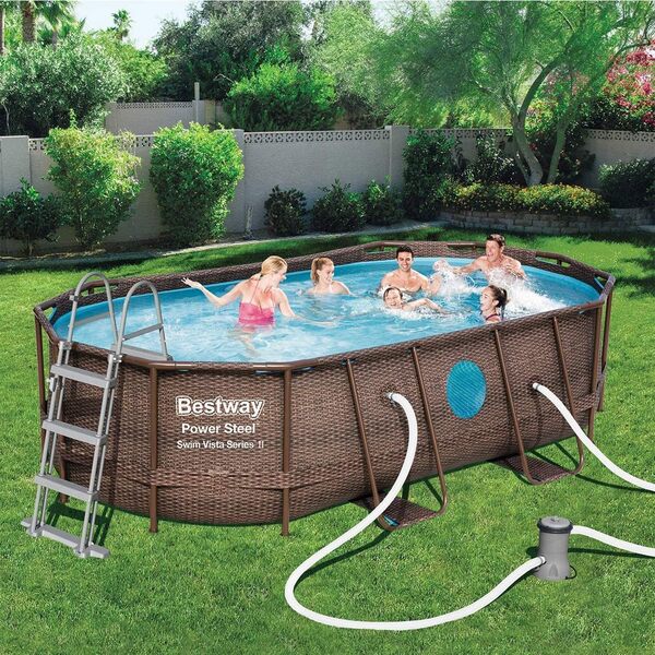 Bestway Piscine Tubulaire Ovale 4,27x2,5x1m