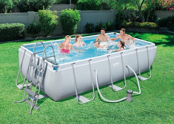Bestway 56441 Kit Piscine Tubulaire, Bleu, 404 x 201 x 100 cm
