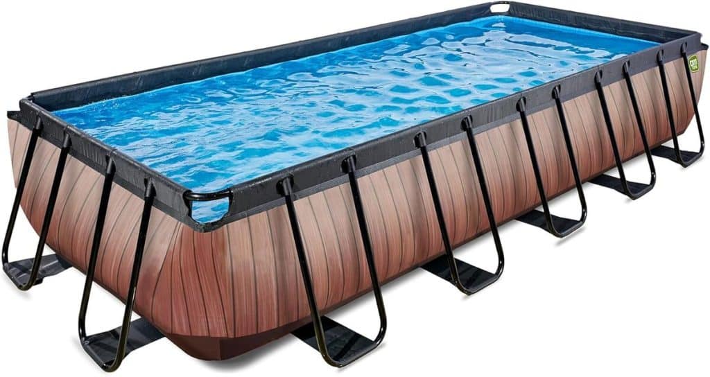 Test de la piscine Wood EXIT TOYS : cadre solide et grande profondeur