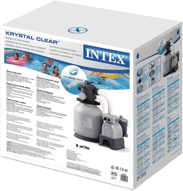 Intex - 28646Fr - Accessoires Piscines - Filtre À Sable 6M3/H 1/4 Cv