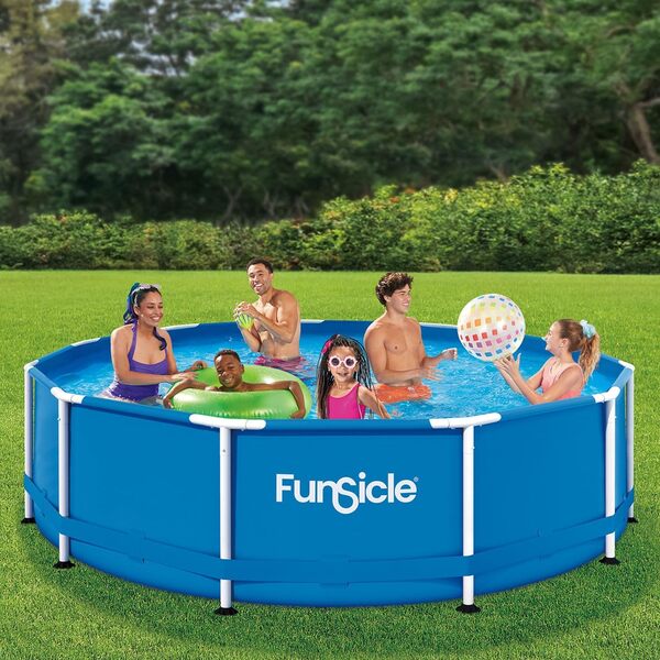 FUNSICLE Piscine Tubulaire Ronde Ø3,66m x 91cm