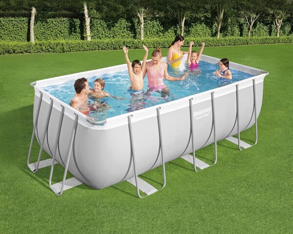Bestway Piscine Hors Sol Rectangle sans Accessoires Power Steel 412x201x122cm