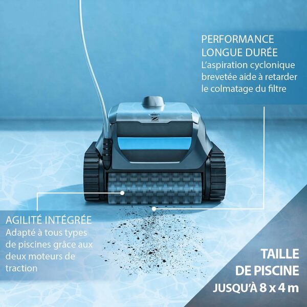Zodiac Sweepy SWY 3500 Robot Piscine électrique, jusqu'à 8x4m, nettoie Fond, parois et Ligne d'eau. Inclus câble 14m, boîtier de Commande et Filtration Fine