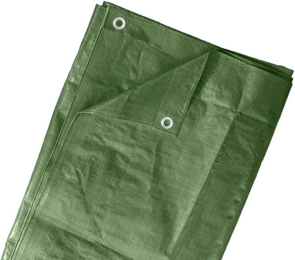 jarolift Bâche De Couverture De Piscine, Bâche Tissée en Polyéthylène 260 g/m², Imperméable À l'eau Résistant À La Moisissure Indéchirable, 6 x 8 m, Vert