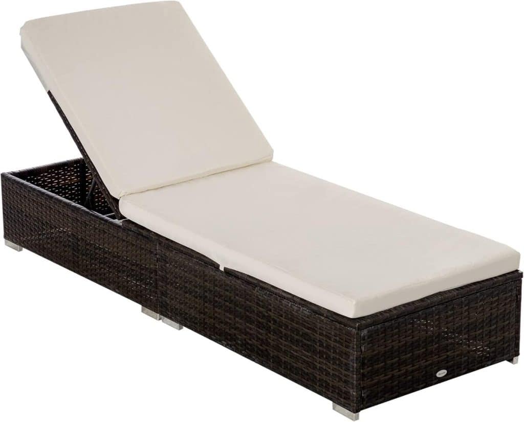 Test : bain de soleil Outsunny PE inclinable