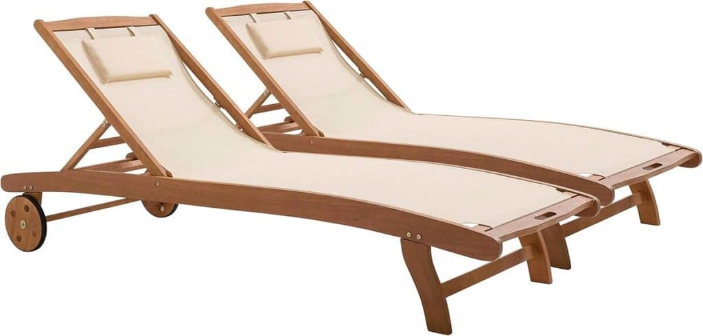 Test : bains de soleil inclinables Oviala avec roues