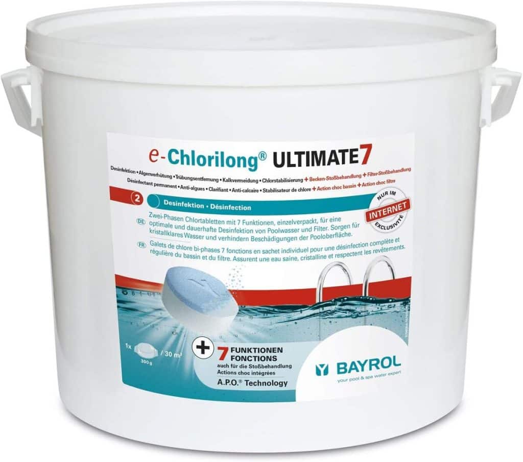 Test des galets de chlore Bayrol e-Chlorilong ULTIMATE7