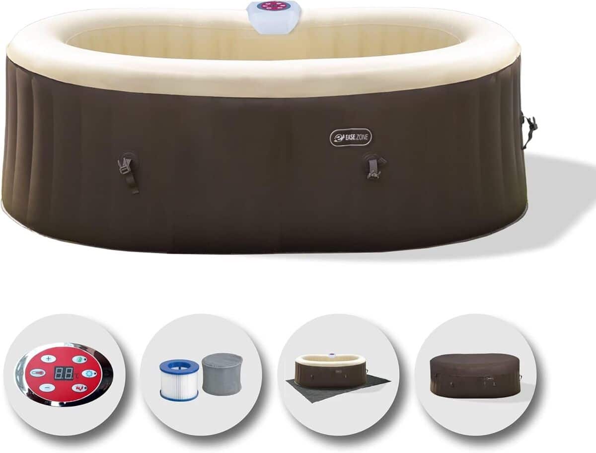 Test du bain à remous gonflable EASE.ZONE avec pompe intégrée
