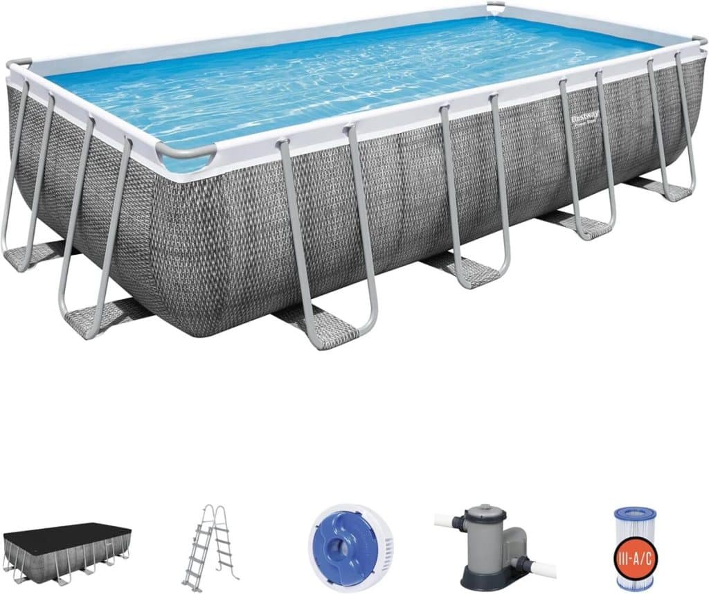 Test : piscine Bestway Power Steel motif rotin 549 x 274 x 122 cm