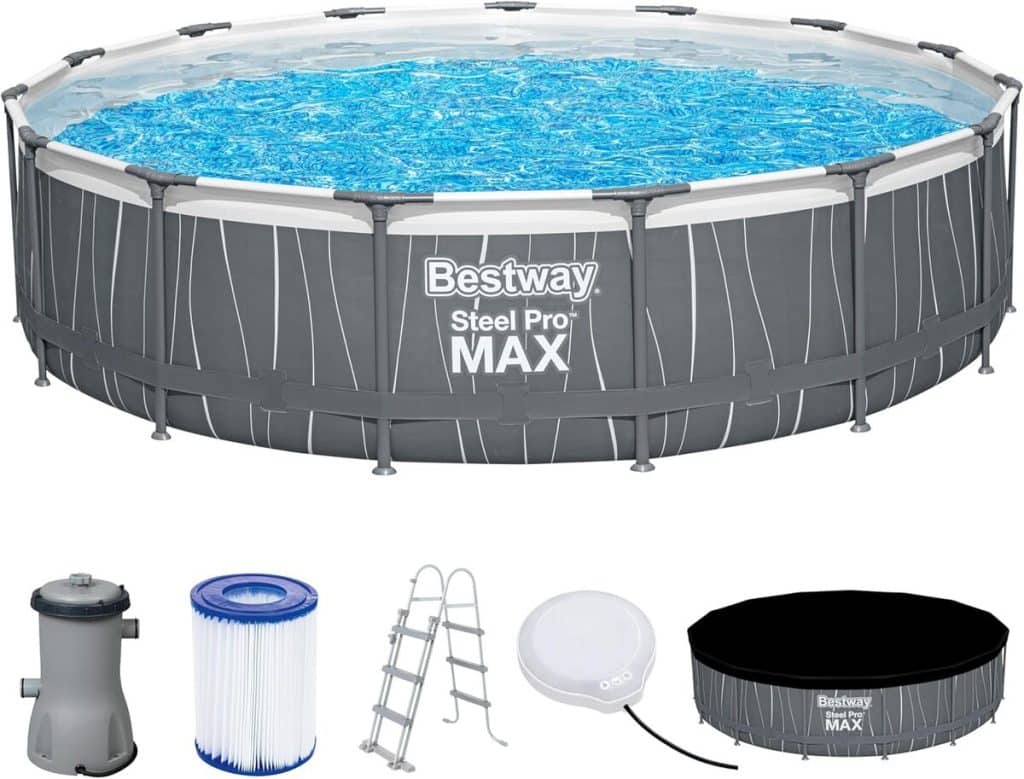Test piscine Bestway Steel Pro MAX avec LED intégrée