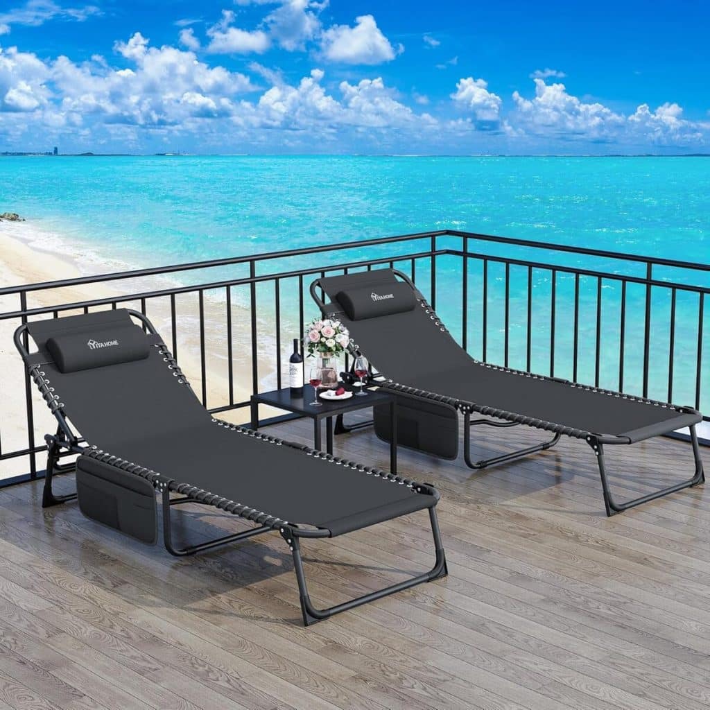 Test : yITAHOME transat réglable 190 cm pour extérieur