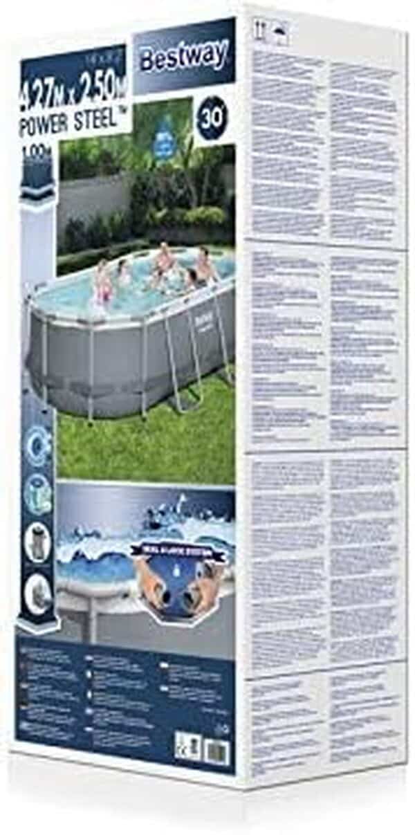 Power Steel Bestway 56620-3 Piscine Hors Sol 427 x 250 x 100 cm
