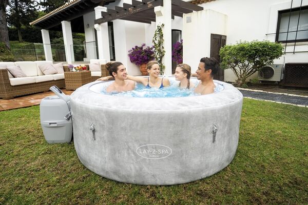 Bestway Spa Gonflable Rond Lay-Z-Spa Zurich Airjet™ 2-4 Personnes, 180 x 180 x 71 cm