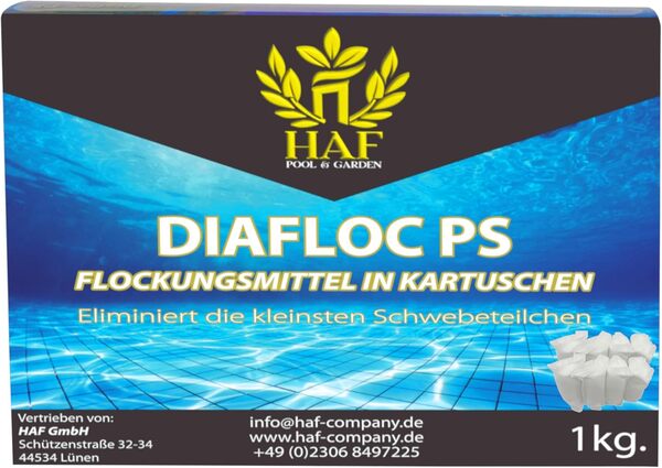 HAF® Cartouches de floculant de 24 kg - Cartouches de floculant pour une eau de piscine cristalline - Utilisation facile et effet très efficace - Qualité : fabriqué en Europe - Quantité : 192