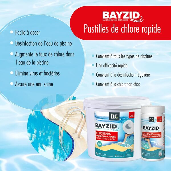 1 kg Bayzid® Pastilles de Chlore Choc (20g) (1 x 1 kg)