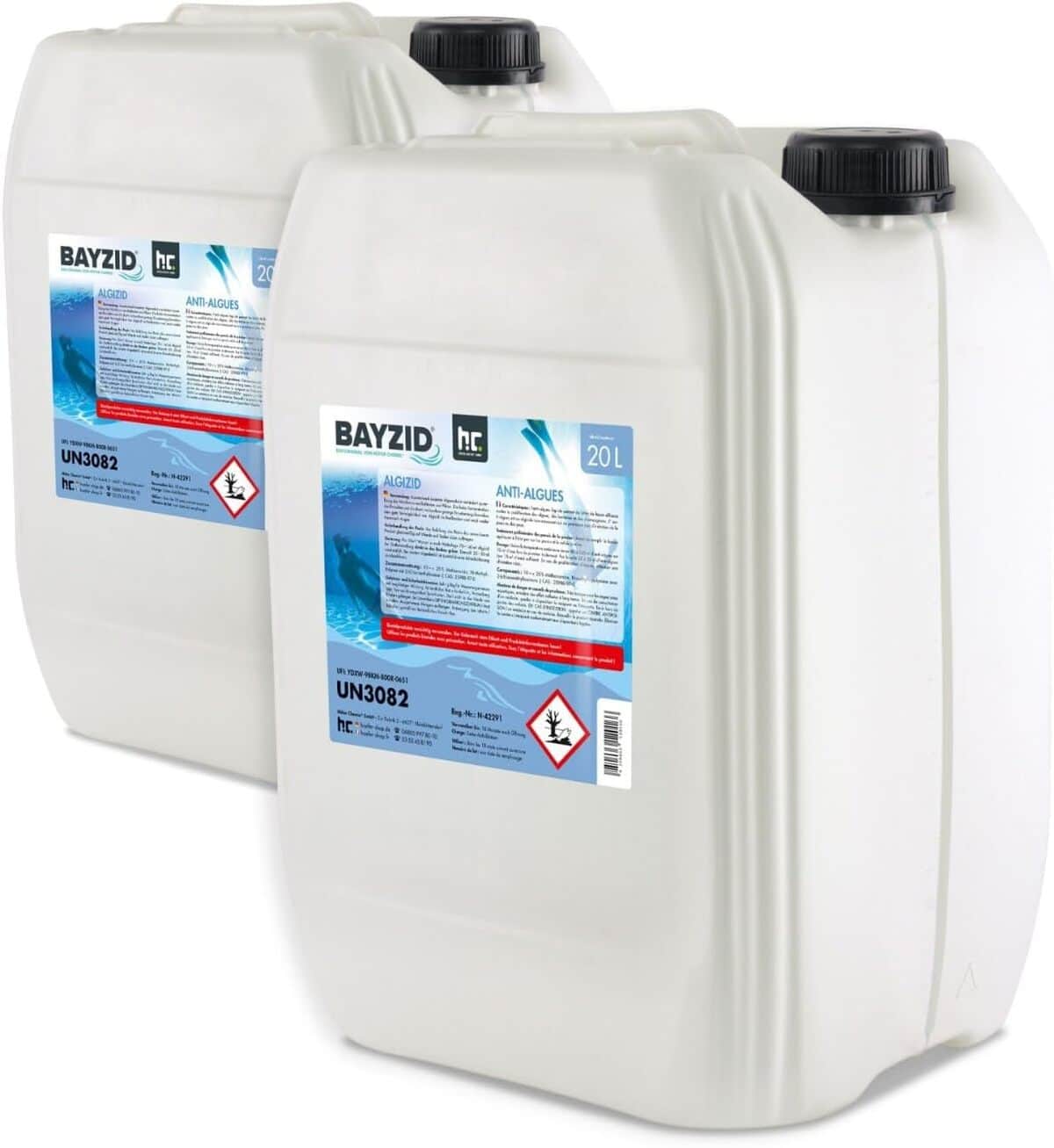 Test algicide Höfer Chemie BAYZID® : efficacité anti-algues préventive et curative