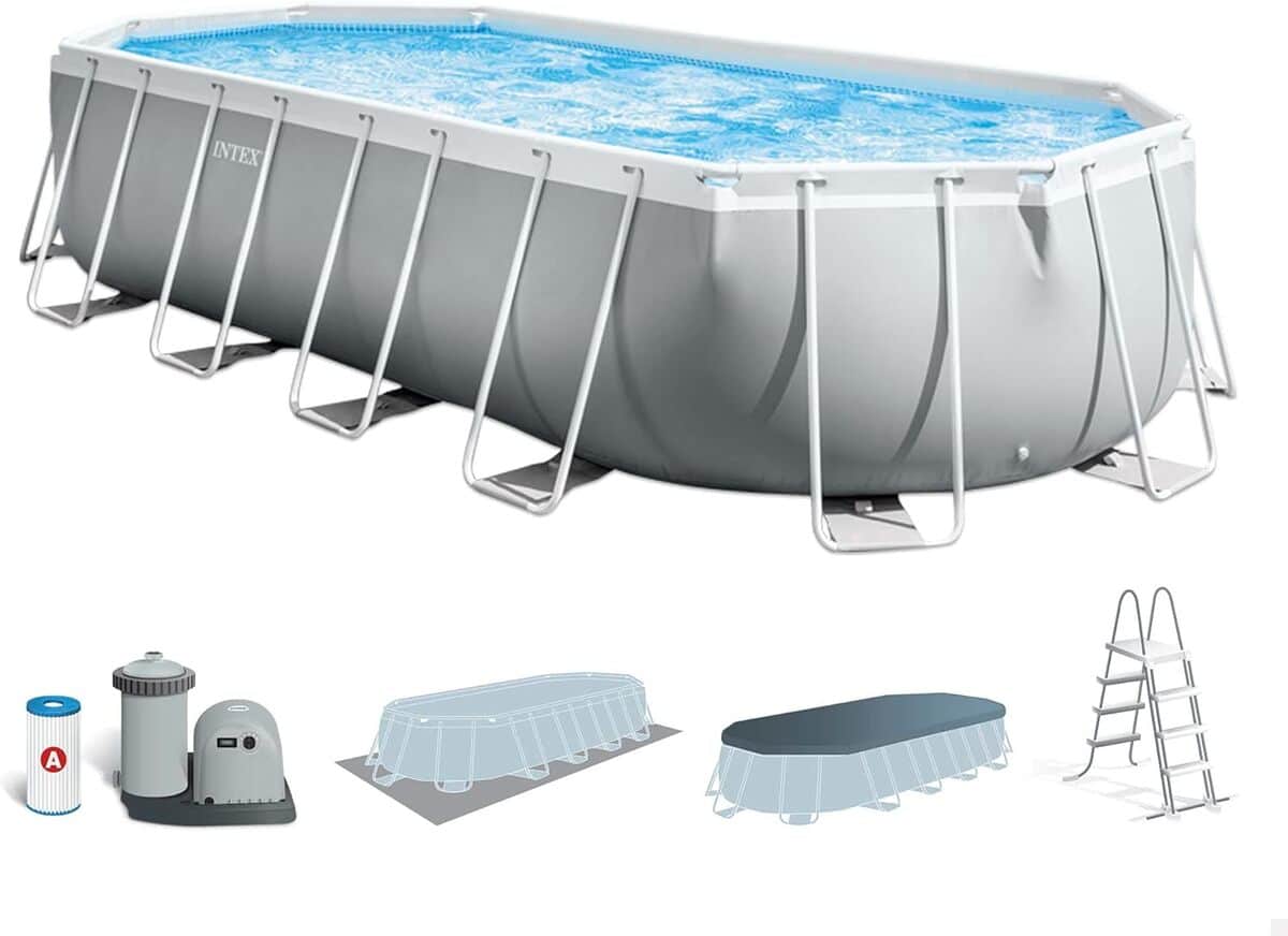 Test de la piscine tubulaire Intex Prism Frame ovale