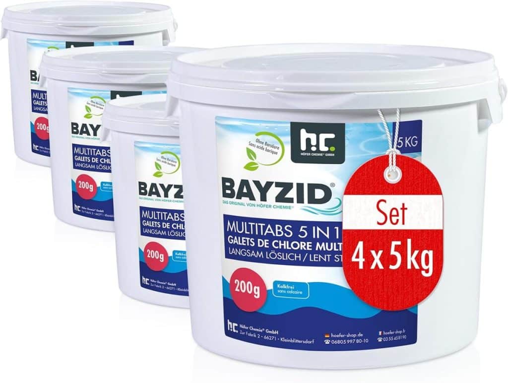 Test des galets chlore Höfer Chemie : entretien piscine 5 en 1