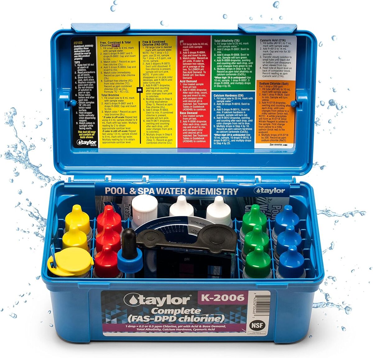 Test du kit d'analyse de piscine Taylor K-2025