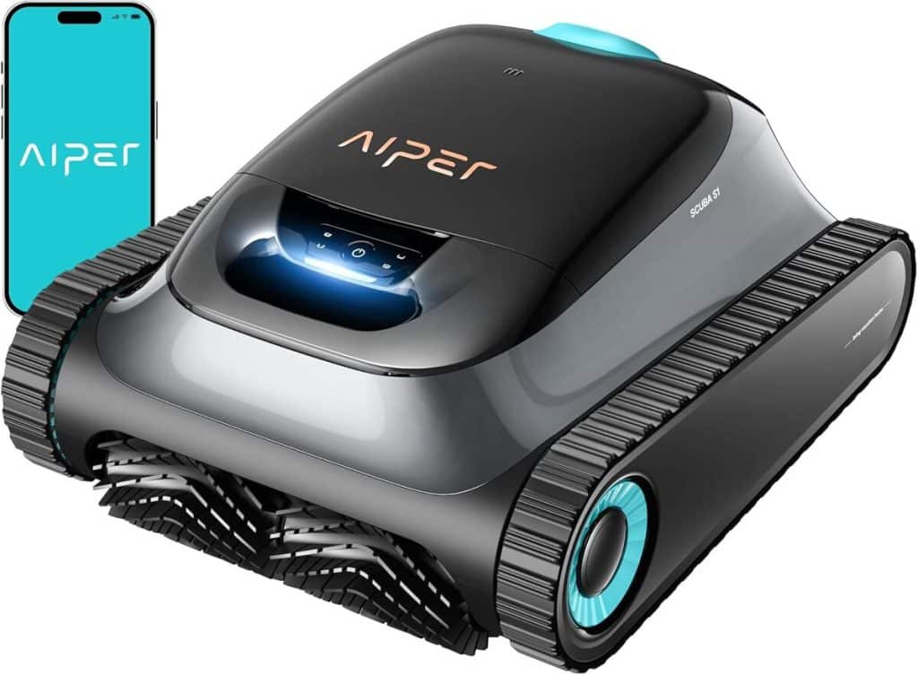 Robot Nettoyeur De Piscine Sans Fil TALOSBO Pleco S1 - Autonomie 80 Min - Pour Fonds Plats Jusqu'à 60 M² - 2.9 Kg