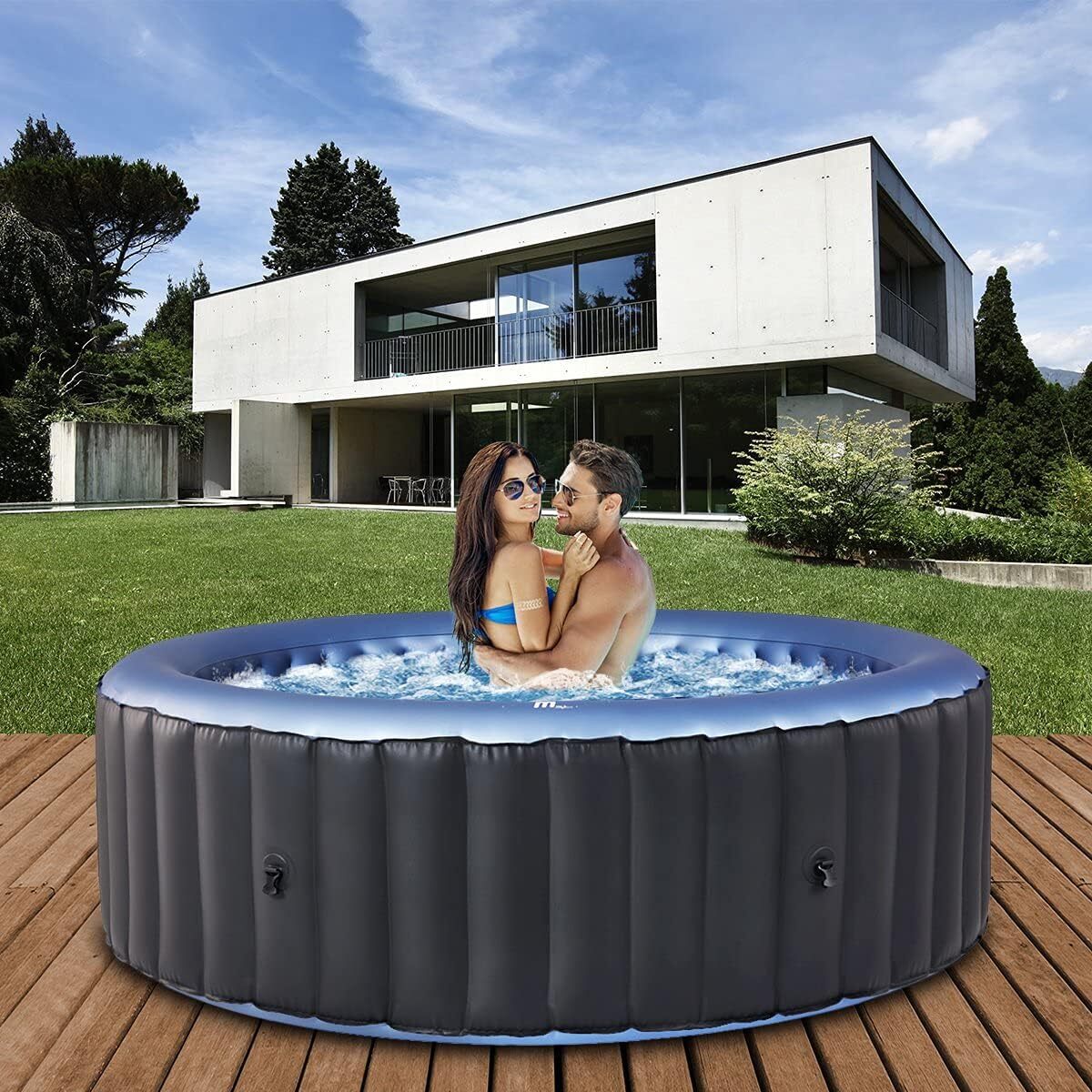 Test du spa gonflable Miweba MSpa Bergen C-BE041 : détente à 4 en extérieur