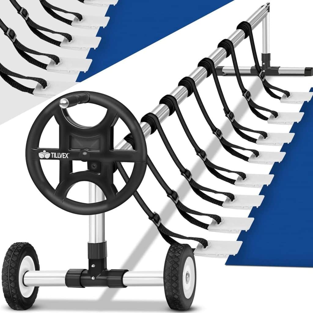 Test : enrouleur de piscine tillvex avec pneus pleins