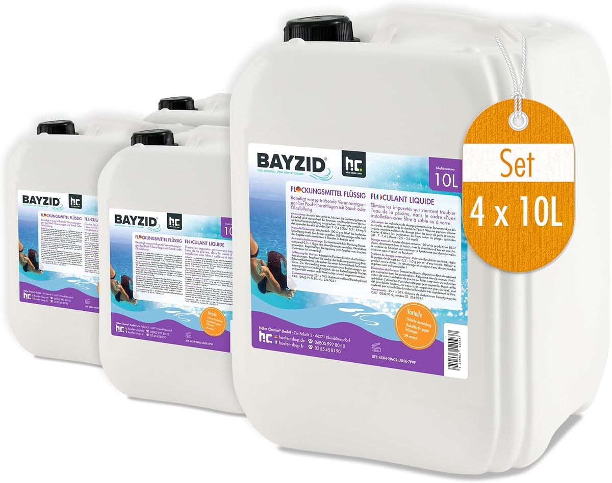 Test : floculant liquide pour piscine Höfer Chemie BAYZID® 40L