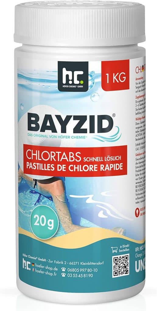 Test : pastilles de chlore Höfer Chemie BAYZID, efficacité et rapidité
