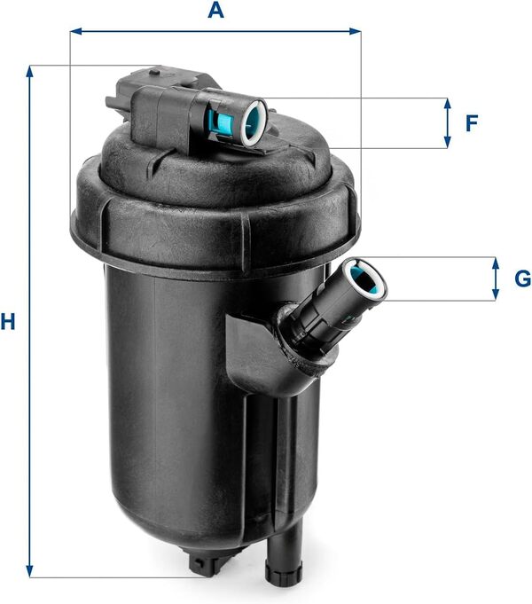 UFI Filters, Filtre Diesel 55.125.00, Filtre à Carburant de Remplacement, Adapté aux Voitures, Applicable sur Divers Modèles Opel, Saab et Vauxhall