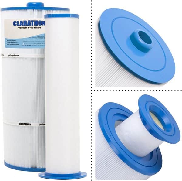 Clarathon Filtre spa de rechange pour Sundance 6541-397 Filtre extérieur plissé et cartouche intérieure Microclean 880