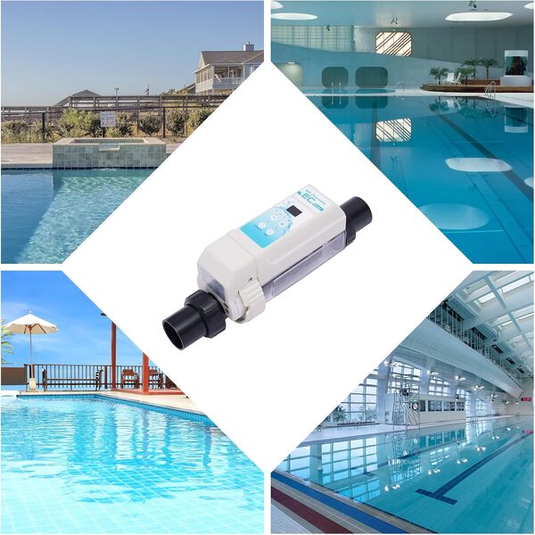 Contrôleur de qualité de l'eau - Entretien de la piscine - Traitement de l'eau - Chlorinateur de sel - Salt Relax - Stérilisat électrolytique - Sel de piscine - Chlorinateur auto-nettoyant