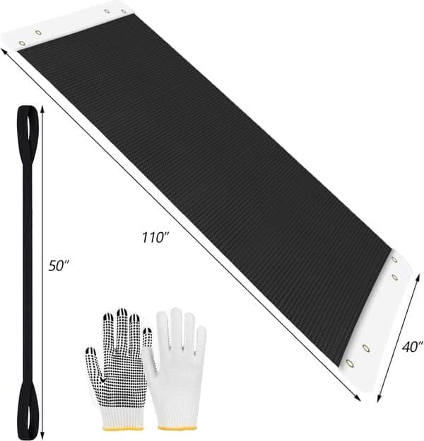 Grand traîneau utilitaire multifonction avec coussinets en caoutchouc, facilite le déplacement du spa/jacuzzi et d'autres grands articles, coulissants robustes pour déplacer des meubles lourds,