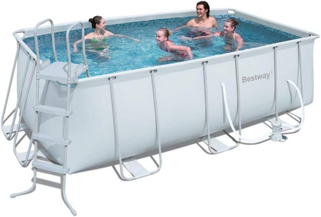 Test : cadre extérieur piscine hors sol 412x201x122 cm 56241