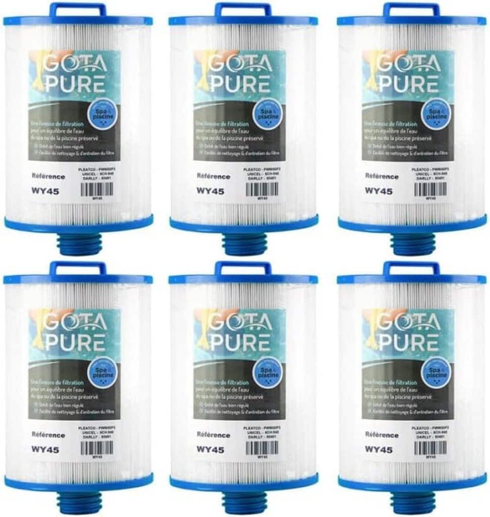 Test du lot de 6 filtres spa Gota Pure : performance et compatibilité