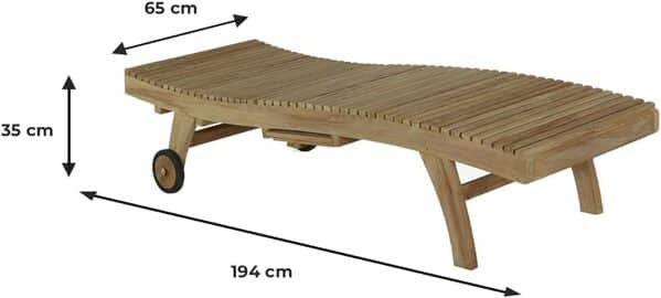 Teck'Attitude Bain de Soleil en Teck Massif Beverly