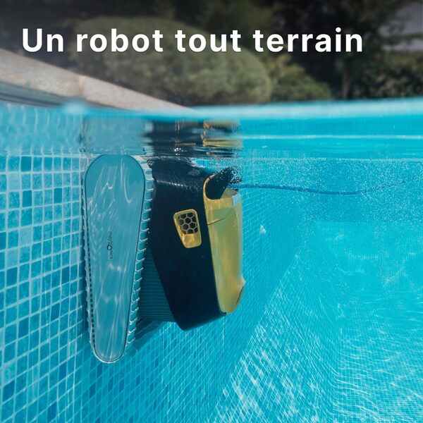 Dolphin E30 Robot Nettoyeur électrique avec Fil pour Piscine Hors-Sol Jusqu’à 12 m - Nettoyage Fond et parois - Filtration Ultra Fine