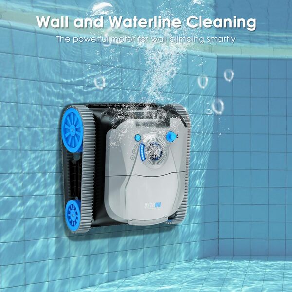 QP5 NIXBOT QP5 Robot Nettoyeur de Piscine Système de Turbine à Double Moteur pour Piscines Hors Terrain et Creusées avec Climing Mural et Technologie de Navigation
