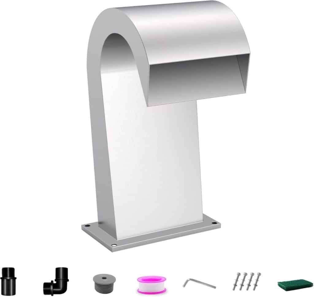 Avis sur la fontaine de piscine incurvée Longrunnew en acier inoxydable