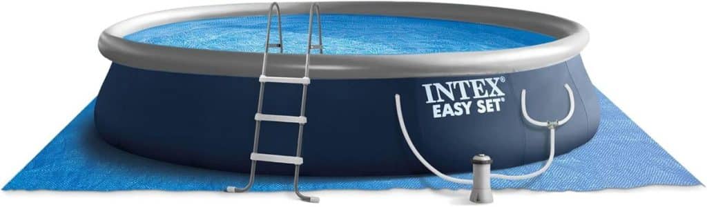Évaluation : ensemble piscine gonflable Intex bleu marine et gris