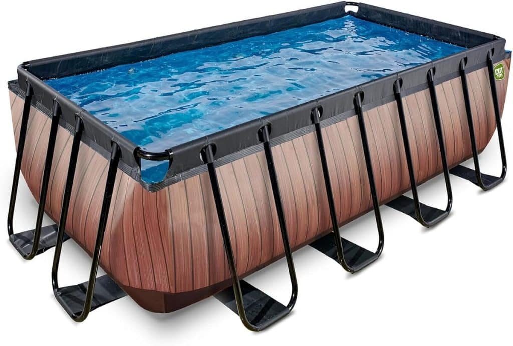 Test de la piscine EXIT TOYS Wood 400x200x122 cm : cadre solide et profondeur extra
