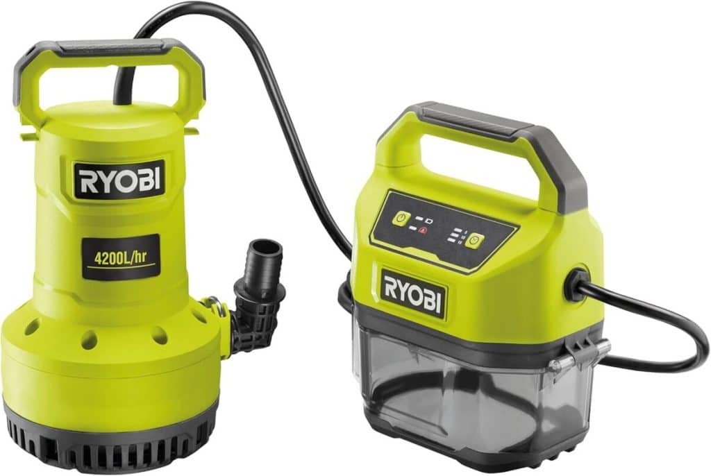 Test de la pompe d'évacuation Ryobi RY18SPA-0 - puissance optimale