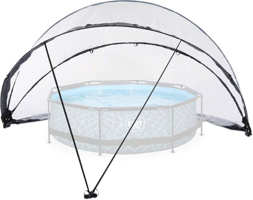 Test du dôme de piscine ECO ø460 cm par EXIT Toys : stabilité et résistance