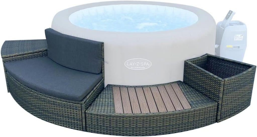 Test : habillage Bestway spa rond 180cm rotin brun