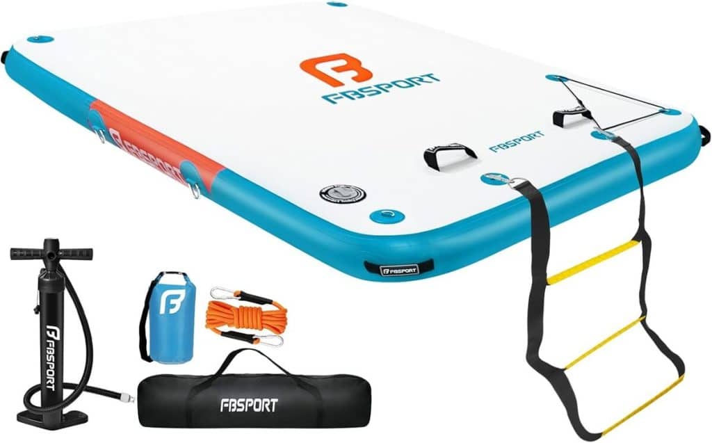 Test du quai flottant gonflable FBSPORT : stabilité et robustesse en piscine