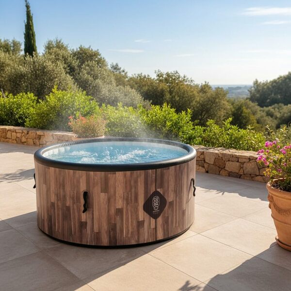 COCO SPA Nordik Spa Gonflable - 150 cm de diamètre - 800 litres - Moteur 2240 W - 2 à 4 Personnes - Massage 140 Jets