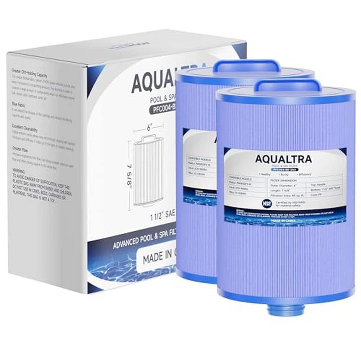 Test : filtres spa Aqualtra PWW50P3, lot de 2