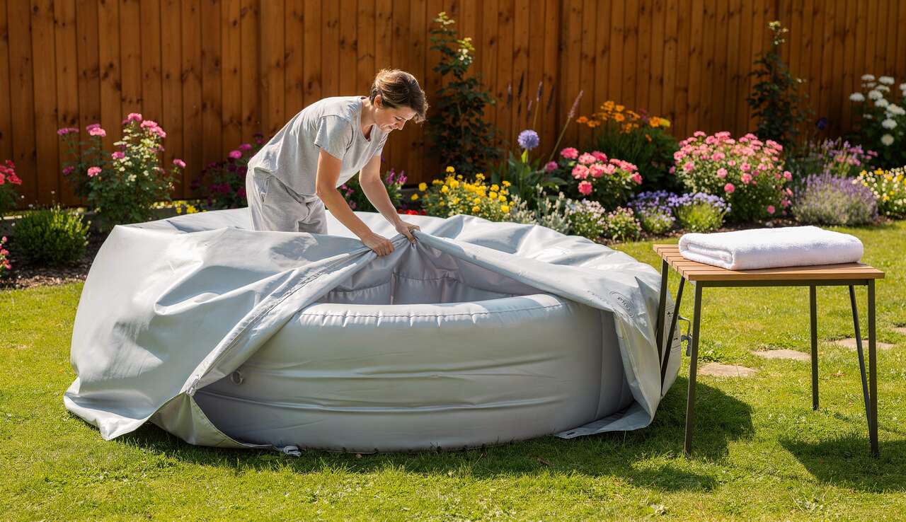 D&eacute;gonfler et s&eacute;cher le spa gonflable