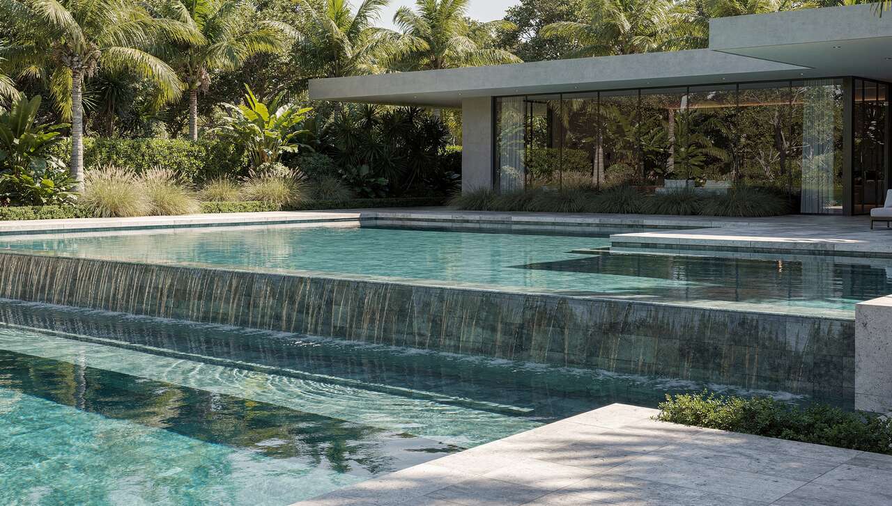 Int&eacute;grer une cascade &agrave; sa piscine : un choix esth&eacute;tique