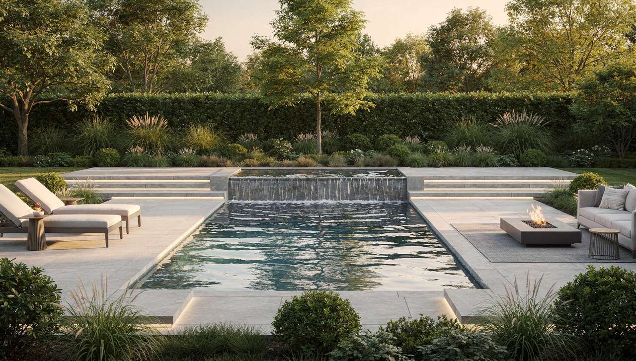 Choisir les mat&eacute;riaux de la cascade pour une piscine
